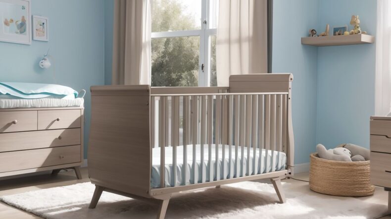 Кроватка-трансформер с датчиком укачивания и адаптивным светом для фазы глубокого сна