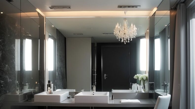 Большие зеркала для визуального расширения пространства