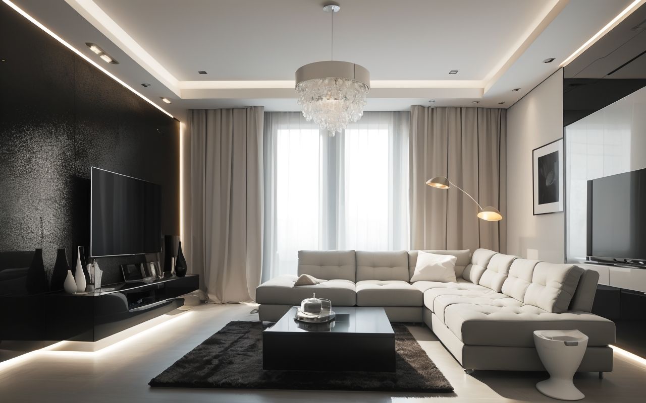 Тренды 2025: инновационные материалы и технологии в современном дизайне гостиных