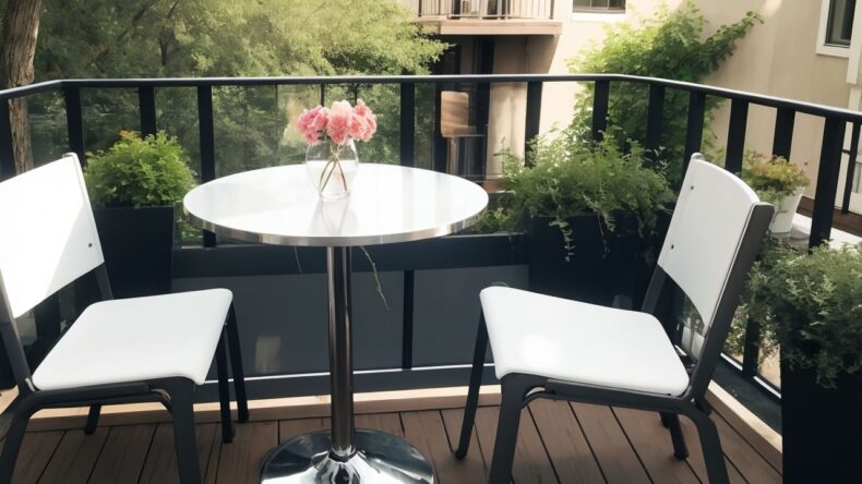 Стулья в стиле кафе для открытых балконов