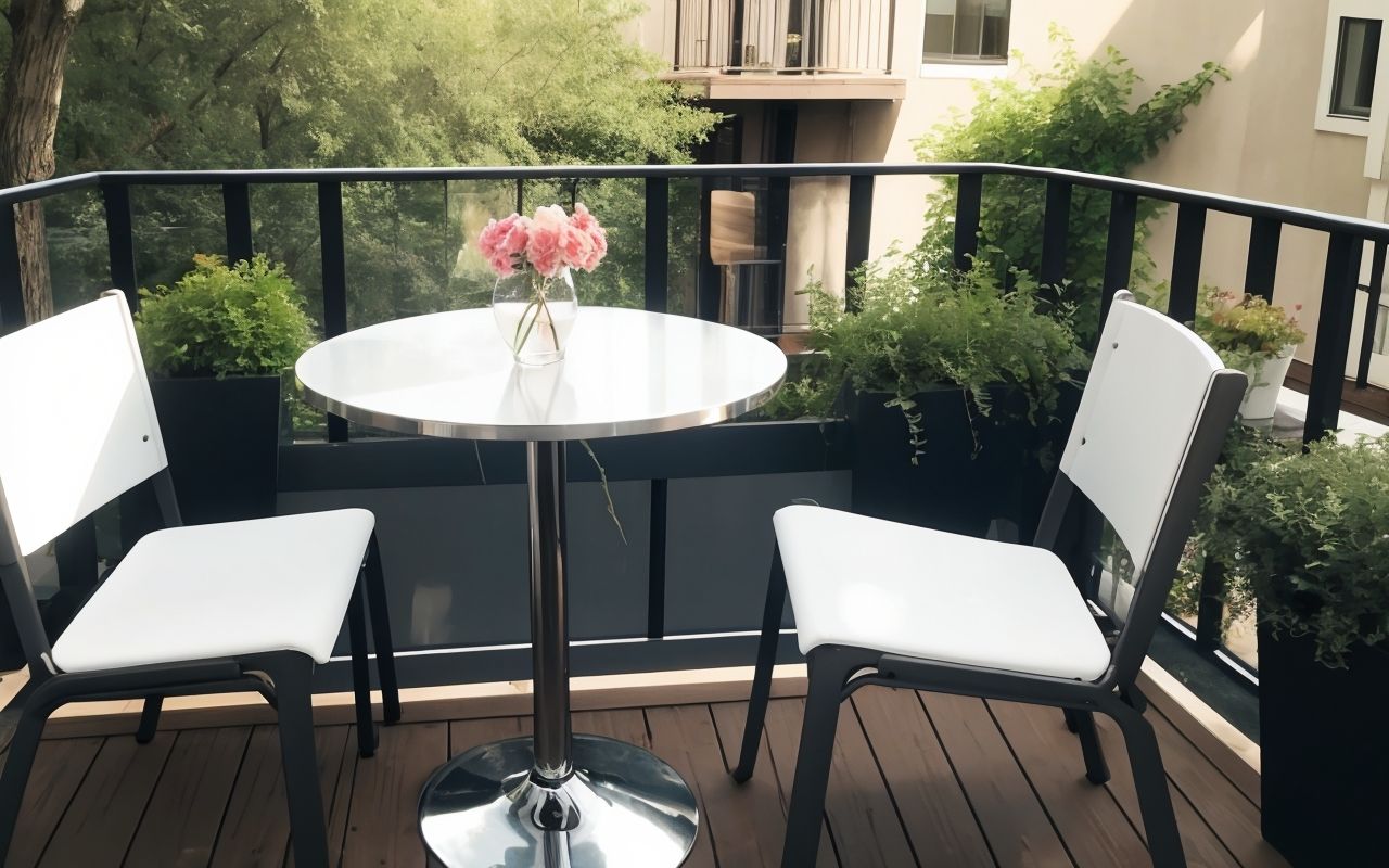 Стулья в стиле кафе для открытых балконов